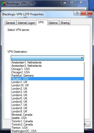 Select VPN Server Address