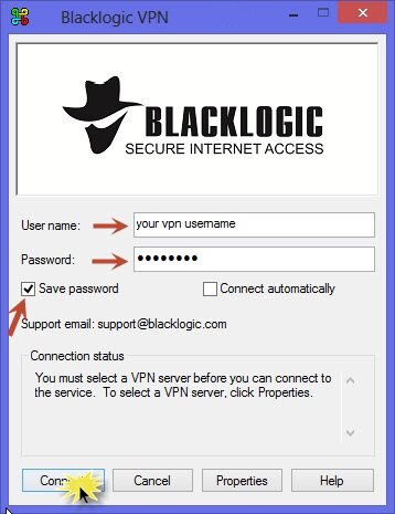 Enter VPN Username/Password
