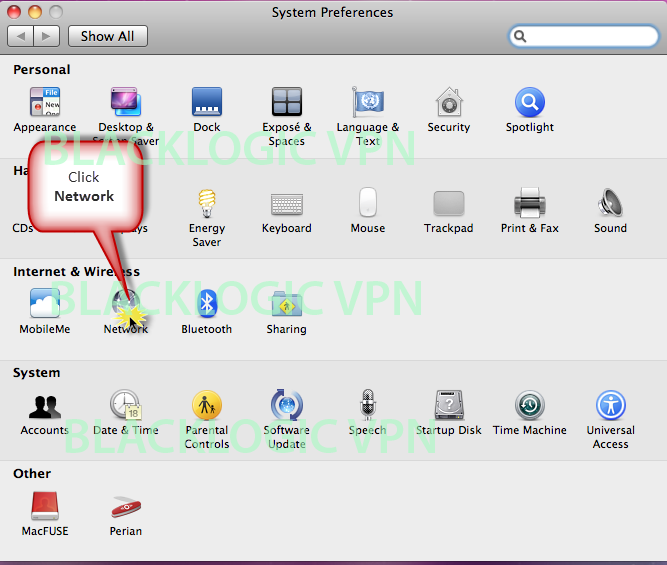 Mac OSX VPN Click Network