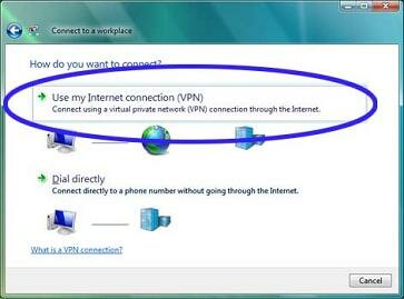 Click Use my Internet Connection (VPN)