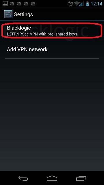 Android 4 VPN Configure